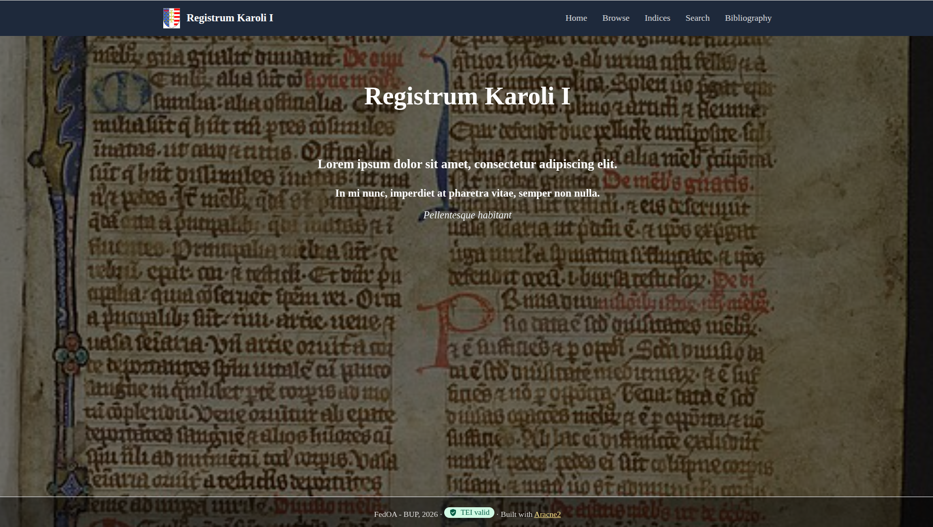 Generated website with custom XSLT theme
